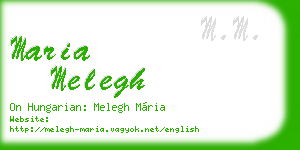maria melegh business card